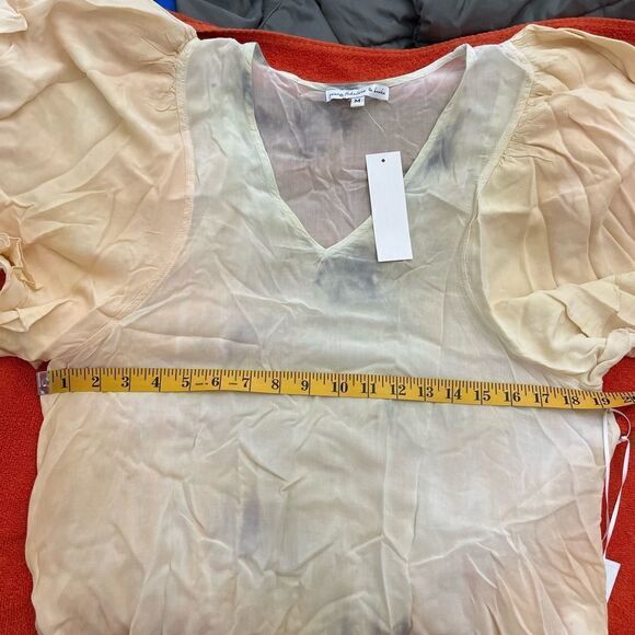 YOUNG FABULOUS & BROKE Flutter Sleeves Tie Dye Top.Size M - Picture 13 of 13